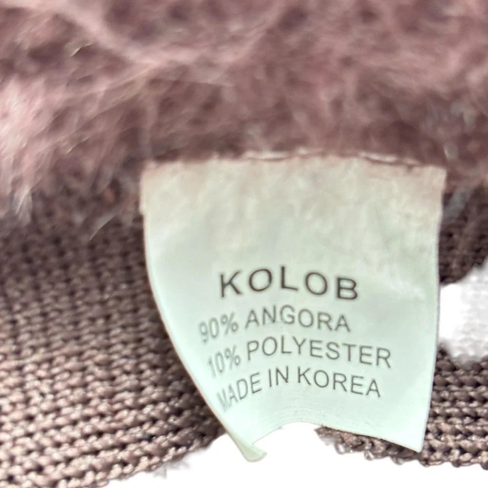 Kolob Furry MOHAIR Fedora Bucket Hat Winter Classic Deep Burgundy Classic Winter